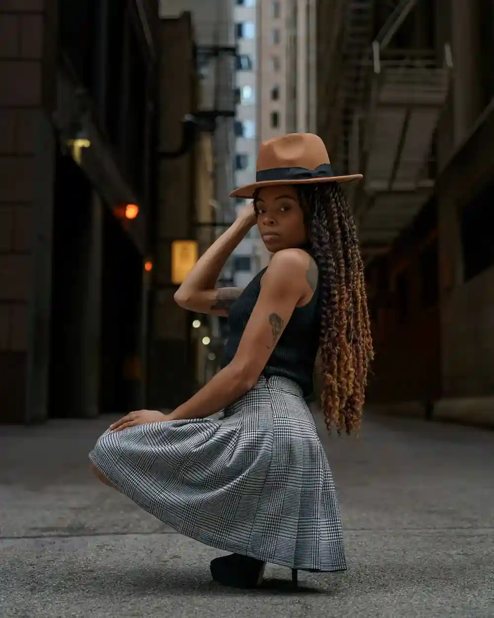 Black woman with beautiful locs hairstyle